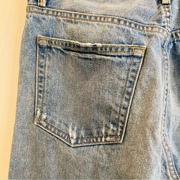 GRLFND SZ 28 Karolina Button Fly Distressed Raw Hem Light Wash Jeans - Picture 11 of 16